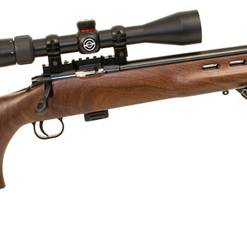 Crickett KSA20030 Model 722 Varmint Package Youth 22 LR 7+1 20" Blued Bull Barrel, Blued Steel Receiver, Fixed Thumbhole Walnut Stock, Includes Simmons 3-9x40mm Scope, Bipod, Case & Scope Rings