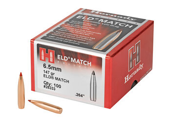 HRNDY ELD-M 6.5MM .264 147GR 100CT