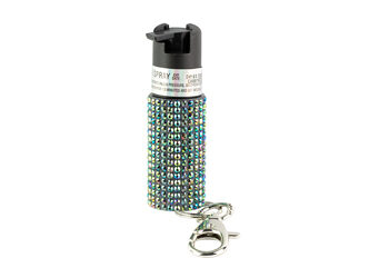 Alternative view of SABRE JEWELED SPRAY W/KEY RING BLK