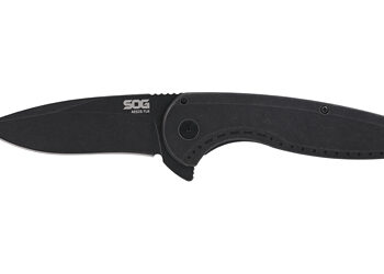 SOG AEGIS FLK 3.25" DROP PT BLK