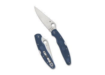 SPYDERCO POLICE 4 LTWT 4.38" BLU/SLV