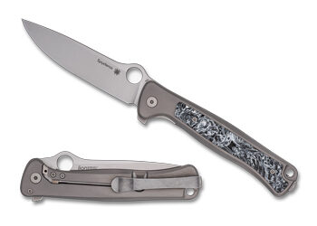 SPYDERCO SLYM STONEWASH TI 3.42" GRY