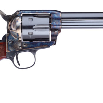 Taylors & Company 555138 1873 Cattleman Gunfighter 357 Mag Caliber with 5.50" Blued Finish Barrel, 6rd Capacity Blued Finish Cylinder, Color Case Hardened Finish Steel Frame & Walnut Army Size Grip