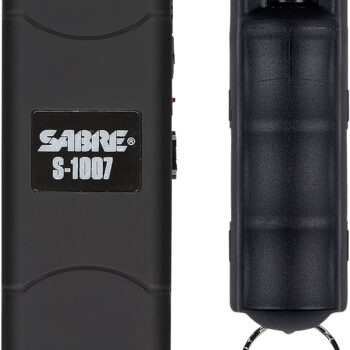 Sabre S7BHCBK Multi-Range Protection Pack Black Plastic 1.6 uC Pain Rating Includes Pepper Spray/Stun Gun w/Flashlight
