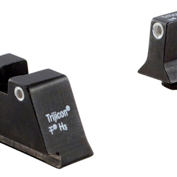 Trijicon 600689 Suppressor/Optic Height Sights  Green/Tritium White Outline Front Sight-Green/Tritium White Outline Rear Sight Glock 20/21 Large Frame