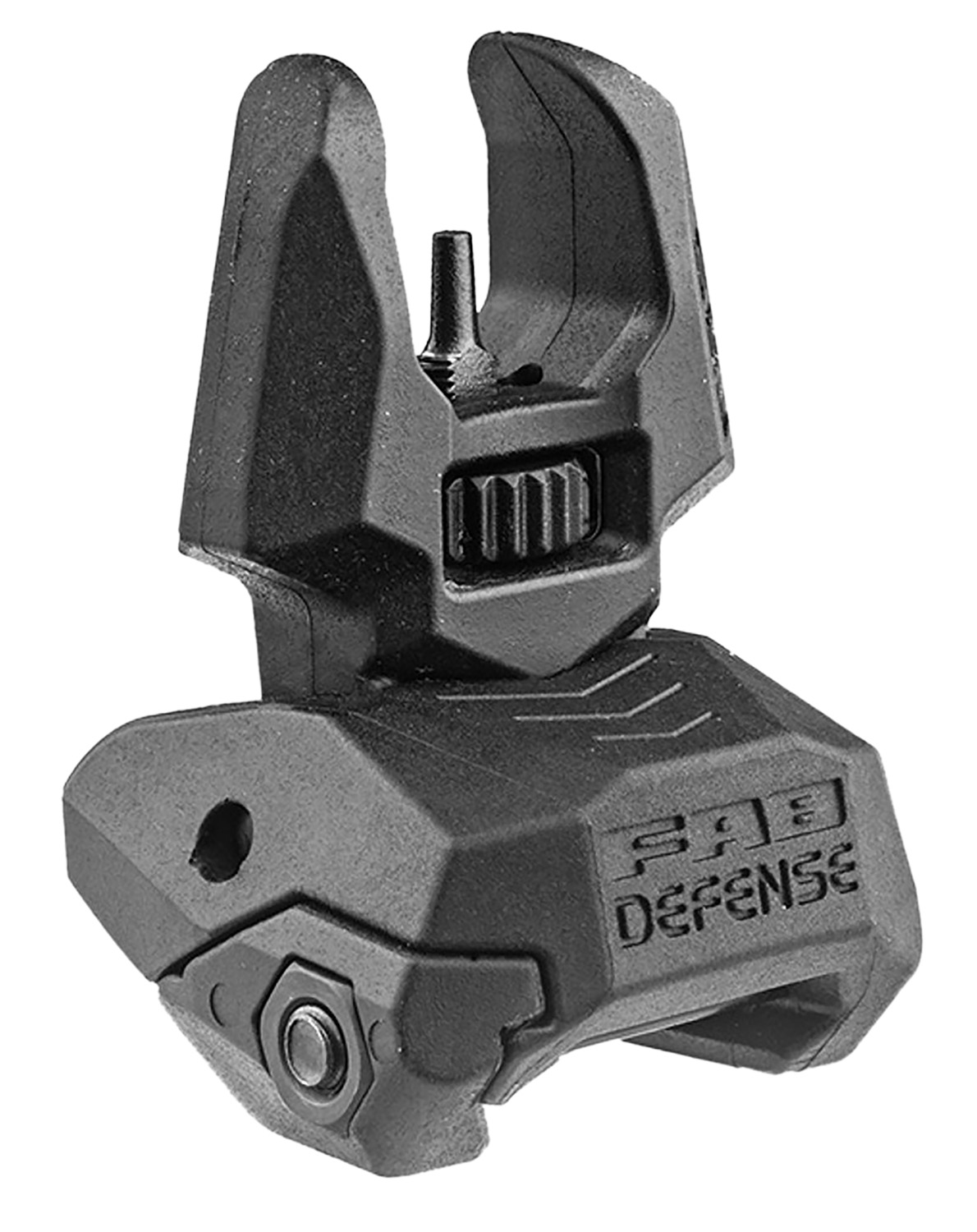 FAB Defense FXFBS Front Back-Up Sight for AR-15/ M16/ M4 Low Folded Profile Spring-Locked Deployment Black Polymer & Metal 3 FAB Defense FXFBS Front Back-Up Sight for AR-15/ M16/ M4 Low Folded Profile Spring-Locked Deployment Black Polymer & Metal