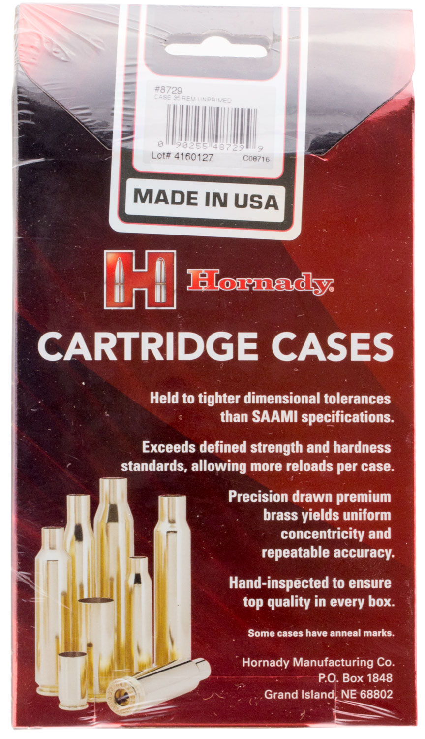 Hornady 8729 Unprimed Cases Cartridge 35 Rem Rifle Brass 3 Hornady 8729 Unprimed Cases Cartridge 35 Rem Rifle Brass