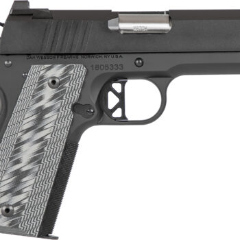Dan Wesson 01883 ECP  Compact Frame 45 ACP 8+1 4" Stainless Bull Barrel Black Duty Serrated Stainless Steel Slide Black Aluminum Frame wBeavertail Black/Gray G10 Grip
