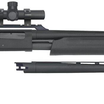 Mossberg 54047 500 Field/Deer Pump 20 Gauge 5+1 3" 26" Vent Rib/24" Slugster Barrels, Matte Blued Metal Finish, Synthetic Dual Comb Stock, Includes Accu-Set Chokes & Dead Ringer 2.5x20mm Scope