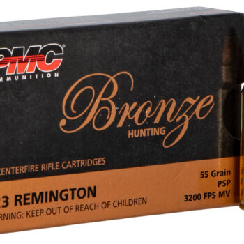 PMC 223SP Bronze  223Rem 55gr Pointed Soft Point 20 Per Box/10 Case