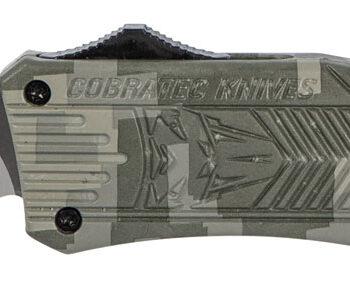 CobraTec Knives MADCCTK1MDS CTK-1  Medium 3" OTF Part Serrated D2 Steel Blade Army DigiCamo Aluminum Handle Features Glass Breaker Includes Pocket Clip