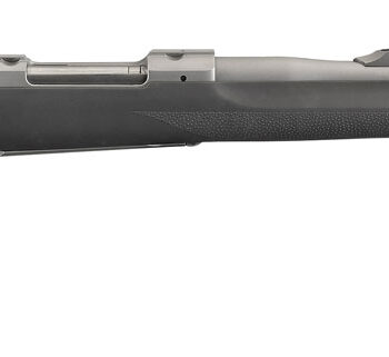 Ruger 57100 Hawkeye Alaskan Full Size 375 Ruger 3+1 20" Matte Stainless Steel Threaded Barrel, Integral Scope Mounts Stainless Steel Receiver, Black Hogue OverMolded Synthetic Stock