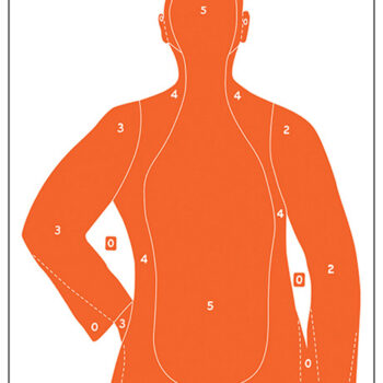 Action Target B21EORANGE100 Qualification  Silhouette Paper 23" x 35" Orange 100 Per Box
