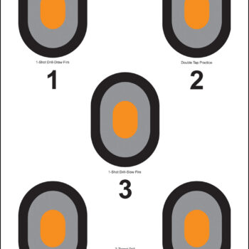 Action Target 530OC100 Bullseye  Bullseye Paper 23" x 35" Multi-Color 100 Per Box