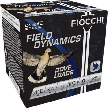 Fiocchi 410GT8 Field Dynamics Dove & Quail 410Gauge 2.50" 1/2oz 8Shot 25 Per Box/10 Case