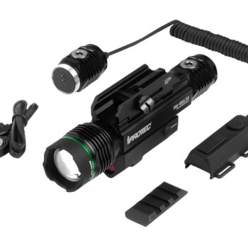 iProtec 6794 RM400LSR Firearm Light and  Laser Combo  Black Anodized 40/400 Lumens Green Light Red Laser