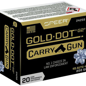Speer 24258 Gold Dot Carry Gun 45ACP+P 200gr Hollow Point 20 Per Box/10 Case