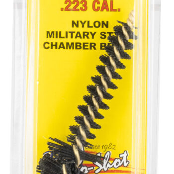 Pro-Shot 223NCH Chamber Brush Military Style 223 Rem/5.56x45mm NATO AR Platform #8-32 Thread Nylon Bristles Brass Core