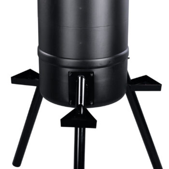 On Time 71540 Buckeye Gravity Feeder made of Polyethylene with 200 lbs Capacity, 2" Metal Legs, 3 Feeding Stations, Removable Lid & Accepts All Types of Feed