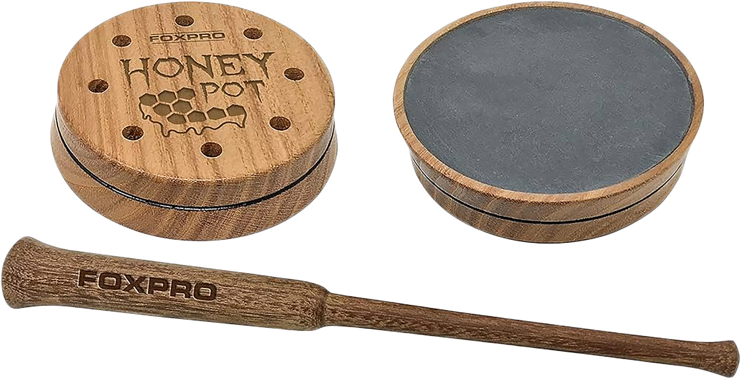 Foxpro HPSLATE Honey Pot Friction Call Attracts Turkeys, Natural Honey Locust Wood/Slate 3 Foxpro HPSLATE Honey Pot Friction Call Attracts Turkeys, Natural Honey Locust Wood/Slate