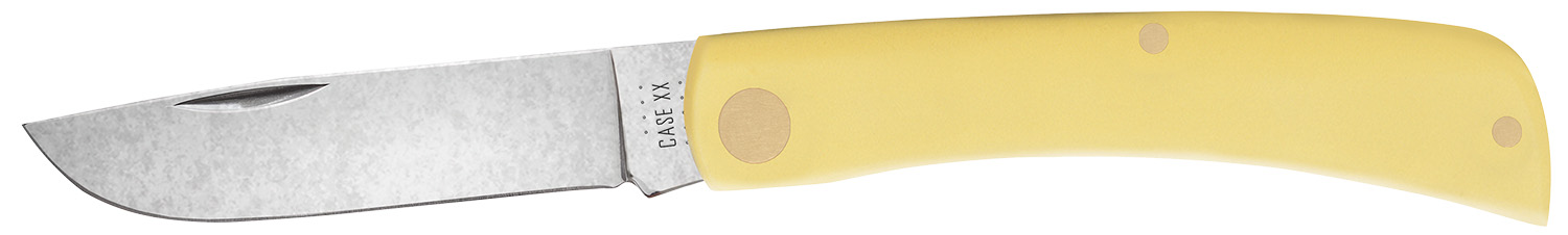 Case 00032 Sod Buster Jr. 2.80" Folding Skinner Plain Tumble Polish Chrome Vanadium Steel Blade/Yellow Synthetic Handle 3 Case 00032 Sod Buster Jr. 2.80" Folding Skinner Plain Tumble Polish Chrome Vanadium Steel Blade/Yellow Synthetic Handle