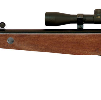 Beeman 1073GP Grizzly X2 Combo Gas Ram 177 22 1rd Shot Black Black Receiver Hardwood Scope 4x32mm