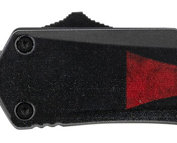 Templar Knife STK332 Gen II Templar Flag Small 2.69" OTF Drop Point Plain Powder Coated 440C SS Blade, 4.31" Templar Flag Aluminum Handle Glass Breaker