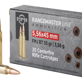 PPU PPRM5561M Rangemaster  5.56x45mmNATO 55gr Full Metal Jacket Boat Tail/1000rds *Sold by Case *Includes Metal Can