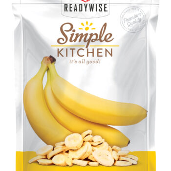 ReadyWise SK05007 Simple Kitchen Freeze Dried Fruit Bananas 1 Serving Pouch 6 Per Case