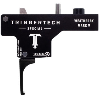 TriggerTech WM5SBB13NBF Special  Single-Stage Flat Trigger with 1-3.50 lbs Draw Weight & Black PVD Finish for Weatherby Mark V