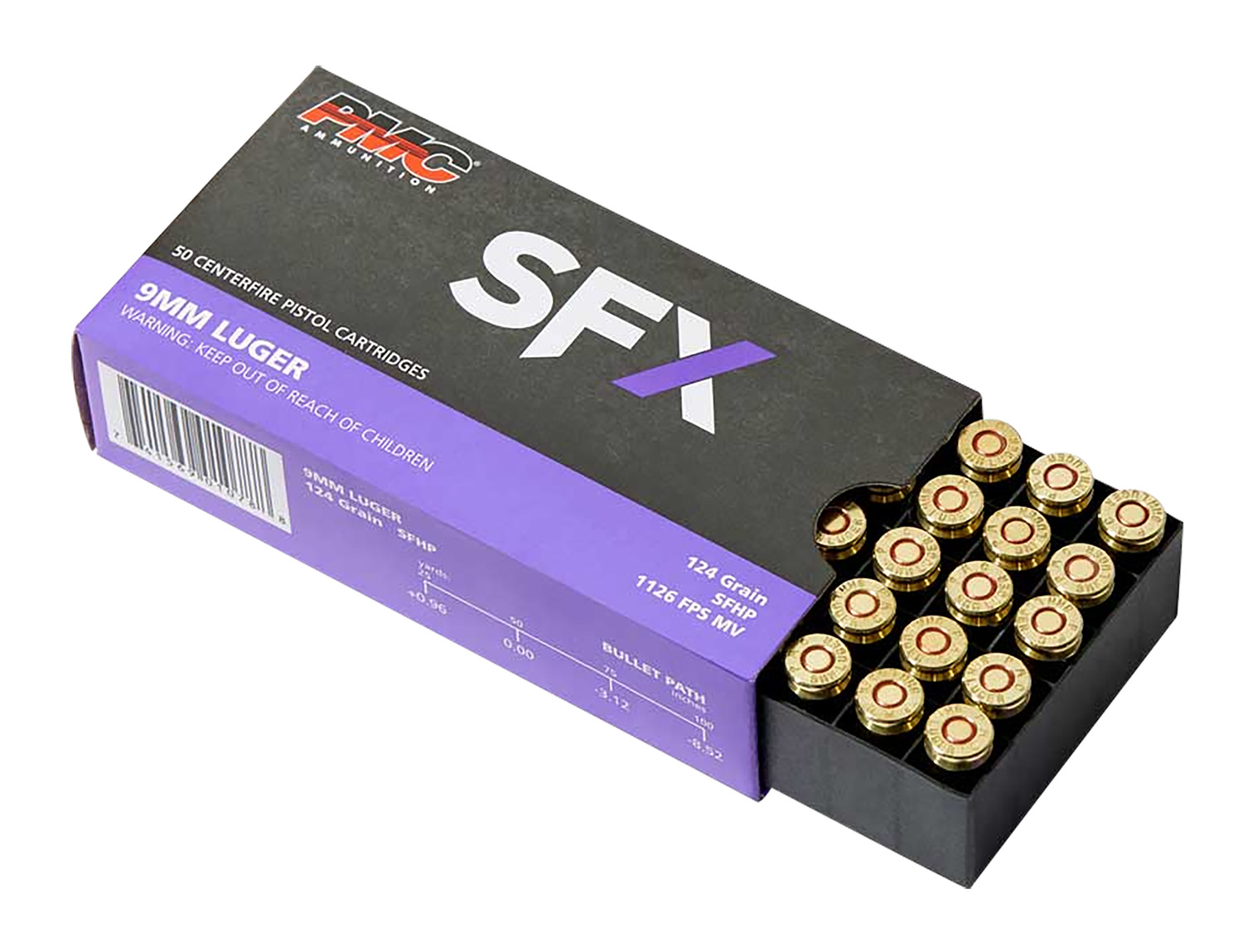 PMC 9SFX SFx 9mmLuger 124gr StarFire Hollow Point 50 Per Box/20 Case 3 PMC 9SFX SFx 9mmLuger 124gr StarFire Hollow Point 50 Per Box/20 Case