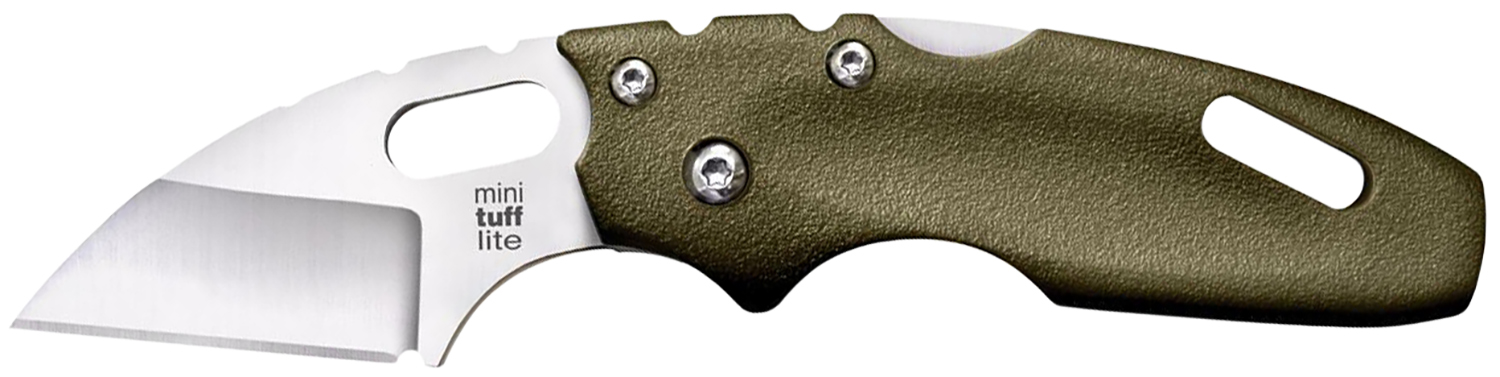 Cold Steel CS20MTGD Tuff Lite Mini 2" Folding Sheepsfoot Plain 4034 Stainless Steel Blade/OD Green Griv-Ex Handle Includes Pocket Clip 3 Cold Steel CS20MTGD Tuff Lite Mini 2" Folding Sheepsfoot Plain 4034 Stainless Steel Blade/OD Green Griv-Ex Handle Includes Pocket Clip