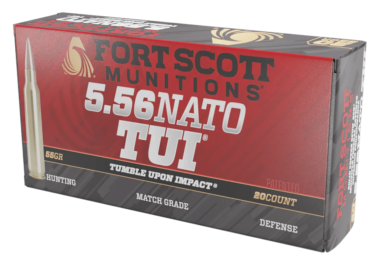 Fort Scott Munitions 556055SCV Tumble Upon Impact (TUI) 5.56x45mmNATO 55gr Solid Copper Spun 20 Per Box/25 Case 3 Fort Scott Munitions 556055SCV Tumble Upon Impact (TUI) 5.56x45mmNATO 55gr Solid Copper Spun 20 Per Box/25 Case