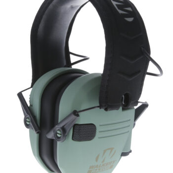 Walker's GWPRSEMSGN Razor Slim Electronic Muff 23 dB Over the Head Sage Green/Black Polymer