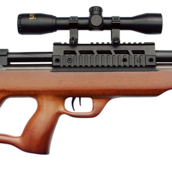 Beeman 1357 Under-Lever  Pre-Charged Pneumatic 177 Pellet 12+1 Shot Black Black Receiver European Hardwood Scope 4x32mm