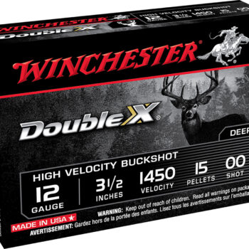 Winchester Ammo SB12L00 Double X High Velocity 12Gauge 3.50" 15Pellets 00Buck Shot 5 Per Box/50 Case