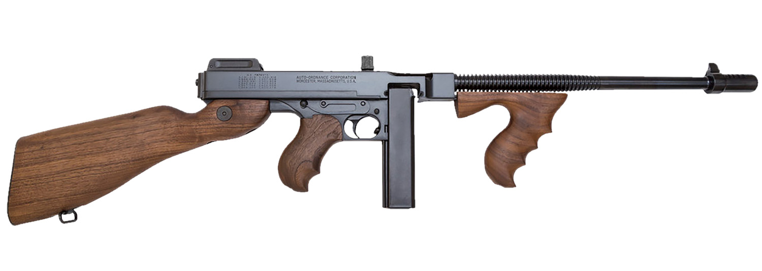 Thompson T114 1927A-1 Deluxe 45 ACP Caliber with 16.50" Barrel, 20+1 Capacity (Stick), Blued Metal Finish, American Walnut Stock Wood Grip Fixed Compensator Right Hand 3 Thompson T114 1927A-1 Deluxe 45 ACP Caliber with 16.50" Barrel, 20+1 Capacity (Stick), Blued Metal Finish, American Walnut Stock Wood Grip Fixed Compensator Right Hand