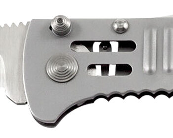 S.O.G SOG-SJ31-CP SlimJim  3.18" Folding Clip Point Plain Satin AUS-8A SS Blade Bead Blasted 420 Stainless Steel Handle Includes Belt Clip