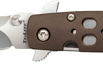 Cold Steel CS-26SK4 Ti-Lite  4" Folding Plain Kris AUS 10A Steel Blade/Flat Dark Earth Griv-Ex Handle