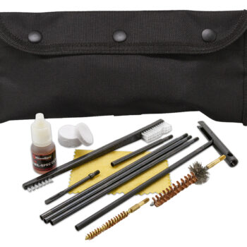 KleenBore POU302B Modular Cleaning Kit Multi-Caliber Handgun/Rifle Bronze/Nylon Bristles Black Nylon Case