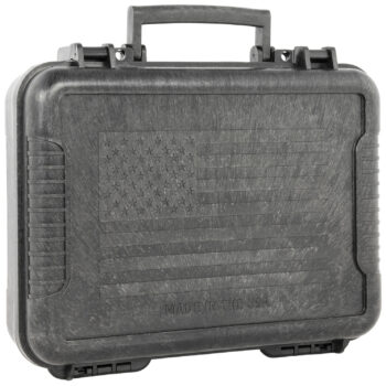 Outdoor Connection 10017 Molded Pistol Case  11" Long Black w/US Flag Polypropylene