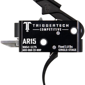TriggerTech AR0SBB33NNP Competitive  Pro Curved Single-Stage 3 lbs Fixed for AR-15