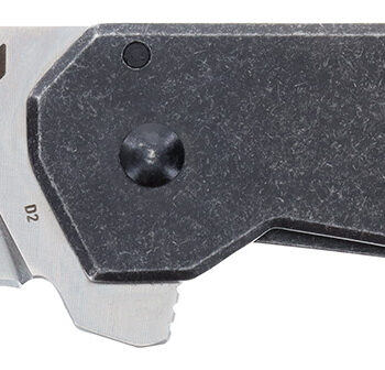 Schrade 1182277 Slyte Compact 2.40" Folding Plain Satin D2 Steel Blade 3.50" Dark Stonewash Stainless Steel Handle