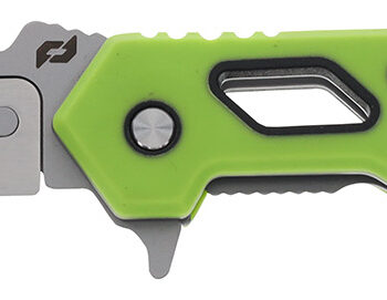 Schrade 1197646 Isolate Enrage 8 3" Scalpel Plain Satin 420A Steel Blade, Green Non-Slip Carbon Fiber Handle, Includes Blade Removal Tool/Case/Sheath/