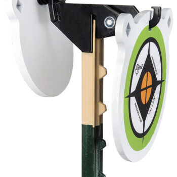 EZ-Aim 15634 Fence Topper Gong Hook & Recoil Spring  Black/Brown Steel 7"