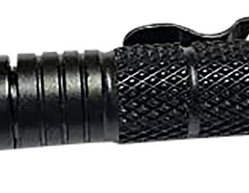 Uzi Accessories UZITACPEN2BK UZI Defender Black Aluminum Self Defense Pen Features Glass Breaker