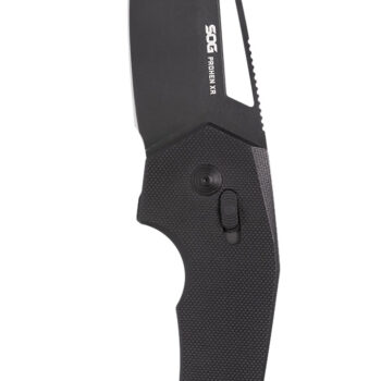 S.O.G SOG12250157 Prohen XR 3.35" Folding Drop Point Plain Black TiNi Cryo D2 Steel Blade, Black Textured G10 Handle