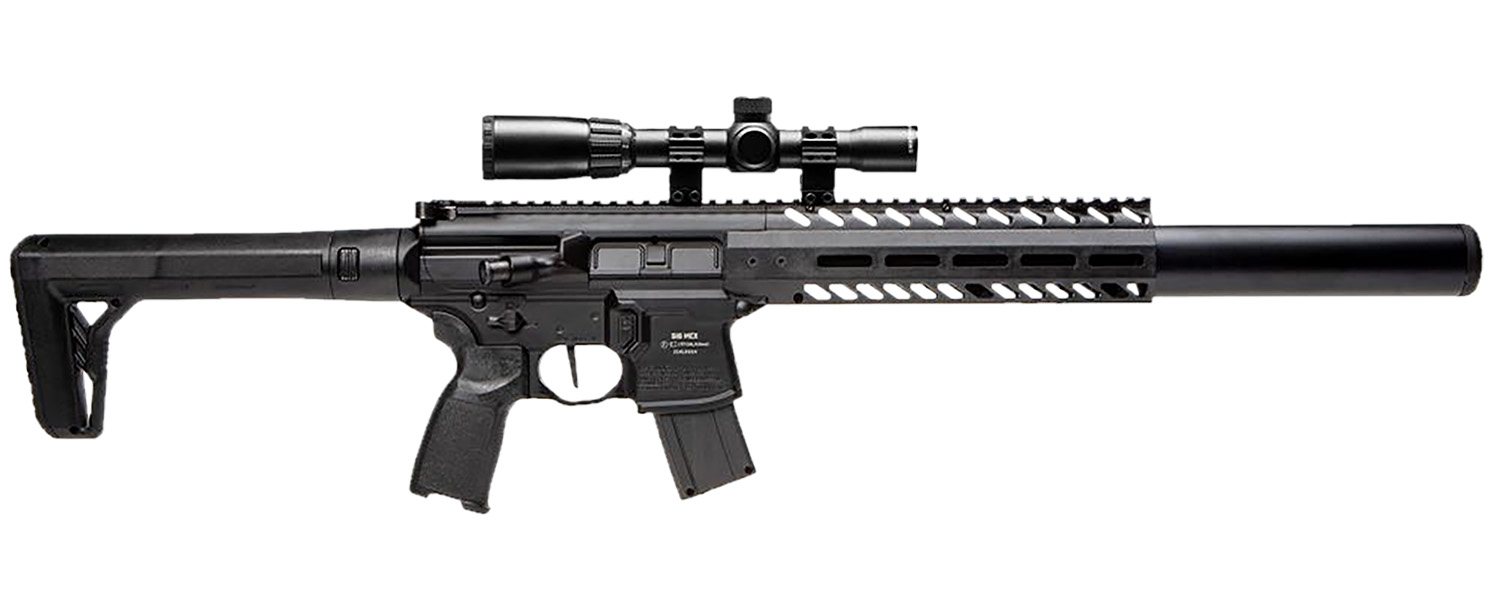 Sig Sauer Airguns AIRMCX177G2BLKSCOPE MCX Air Gen 2 CO2 177 Pellet 18" 30rd, Black, M-LOK Handgaurd, Flat Trigger, C02 Storage QD Stock, Reduced Angle Grip, 1-4x24mm Scope 3 Sig Sauer Airguns AIRMCX177G2BLKSCOPE MCX Air Gen 2 CO2 177 Pellet 18" 30rd, Black, M-LOK Handgaurd, Flat Trigger, C02 Storage QD Stock, Reduced Angle Grip, 1-4x24mm Scope