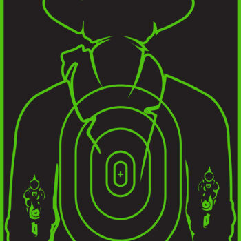 TruGlo TG16A6 Tru-See Gunslinger Target Self-Adhesive Heavy Paper Black/Green 12"x18" Cowboy 6 Pack