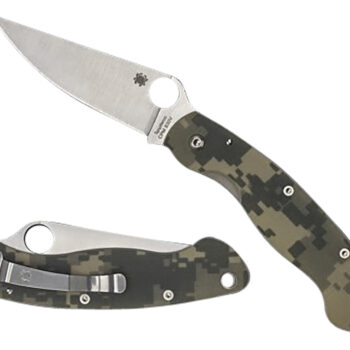 Spyderco C36GPCMO Military  4" Folding Clip Point Plain Stonewashed CPM S30V SS Blade/ Digital Camo G10 Handle Includes Pocket Clip